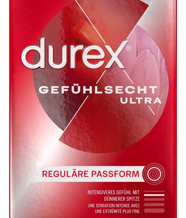 Durex - Prezerwatywy Lateksowe 20% Cieńsze Gefühlsecht Ultra 8 szt