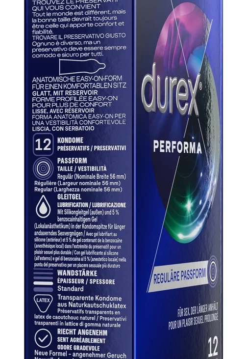 Durex - Prezerwatywy Zapewniające Dłuższy Seks Performa 12 szt