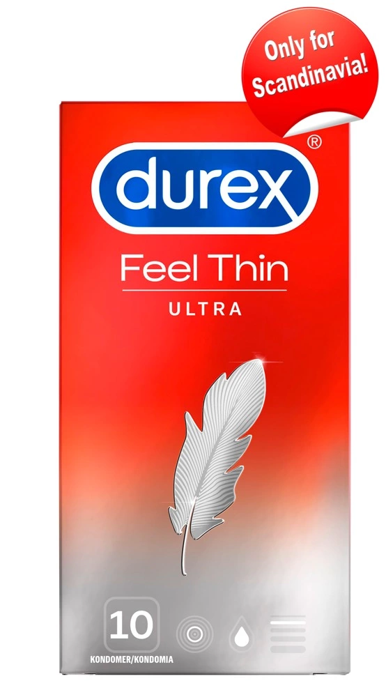 Durex Feel Thin - Prezerwatywy 20% Cieńsze 10szt