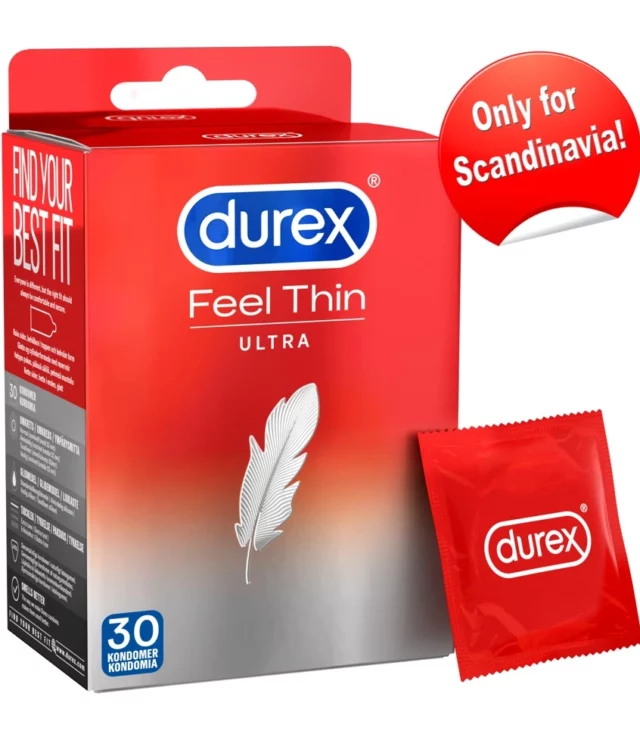 Durex Feel Thin - Prezerwatywy 20% Cieńsze 30szt