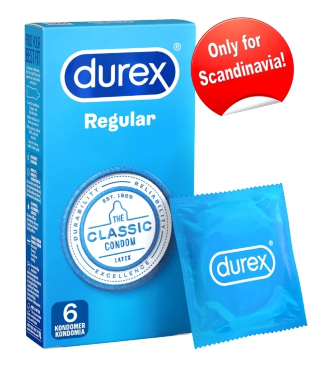 Durex Regular - Klasyczne Prezerwatywy Nawilżone 6szt