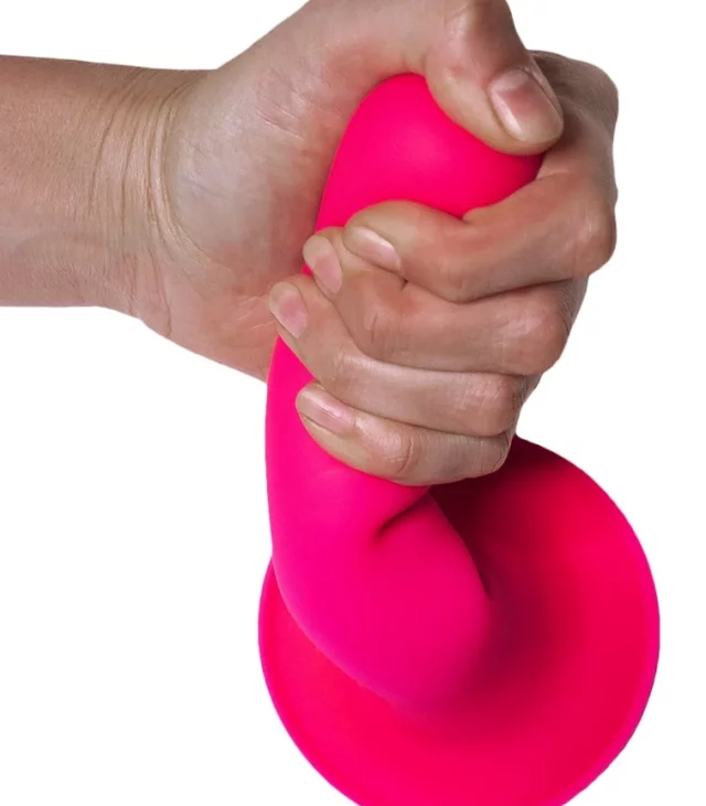 Adrien Lastic - Silikonowe Miękkie Dildo 17,8 cm Hitsens 4 Różowe