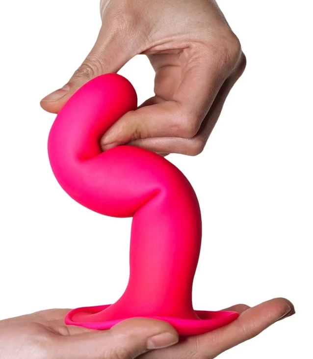 Adrien Lastic - Silikonowe Miękkie Dildo 17,8 cm Hitsens 4 Różowe