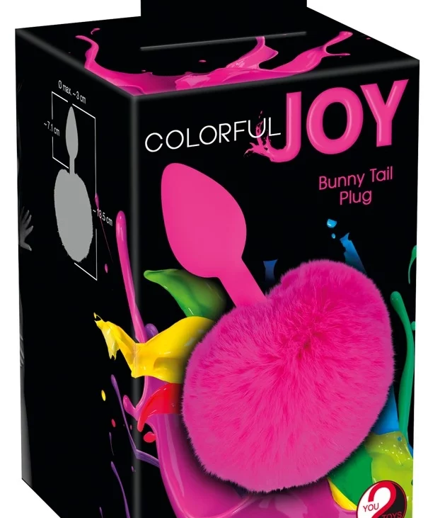 Colorful Joy - Korek Analny Z Ogonkiem Króliczka Różowy