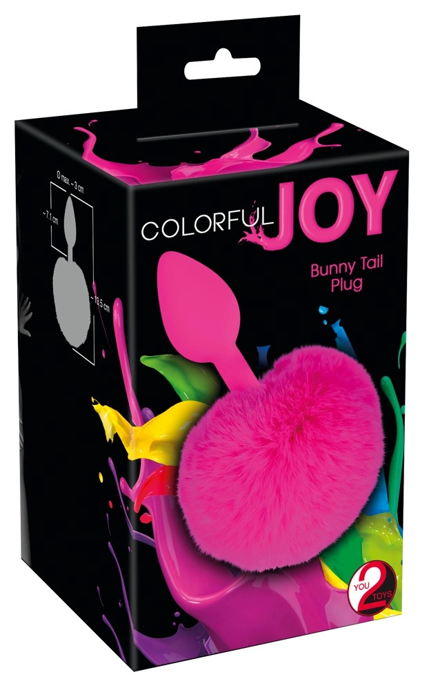 Colorful Joy - Korek Analny Z Ogonkiem Króliczka Różowy