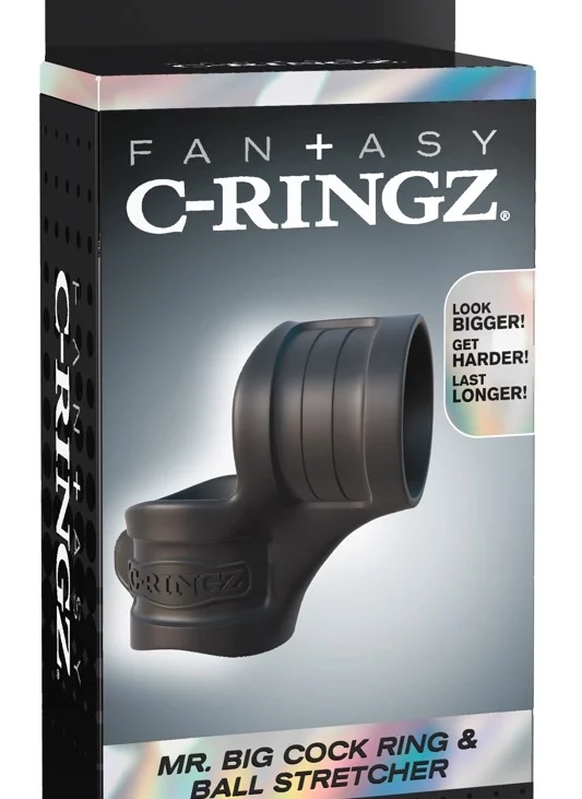 Fantasy C-Ringz- Pierścień Na Penisa I Jądra Wzmocniona Erekcja Czarny