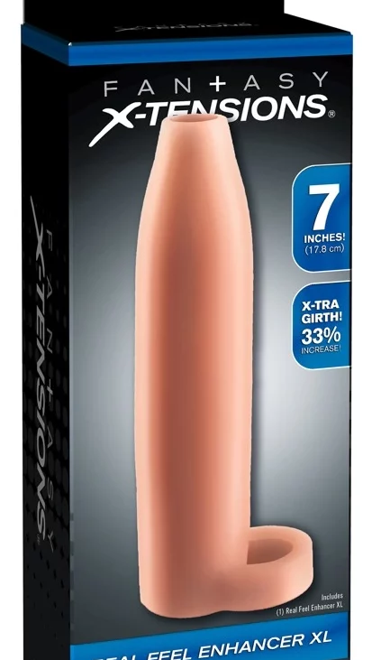 Fantasy X-Tensions - Xl Nakładka Na Penisa 33% Większy Penis Cielisty 18cm