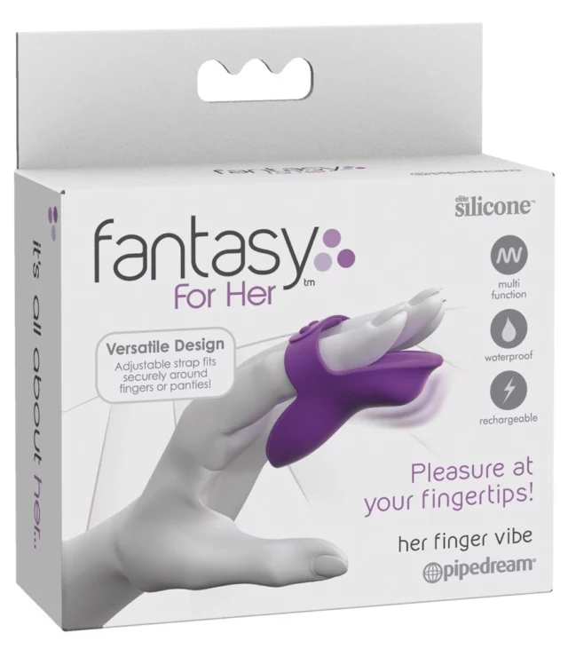 Fantasy For Her - Silikonowy Wibrator Na Palec Fioletowy