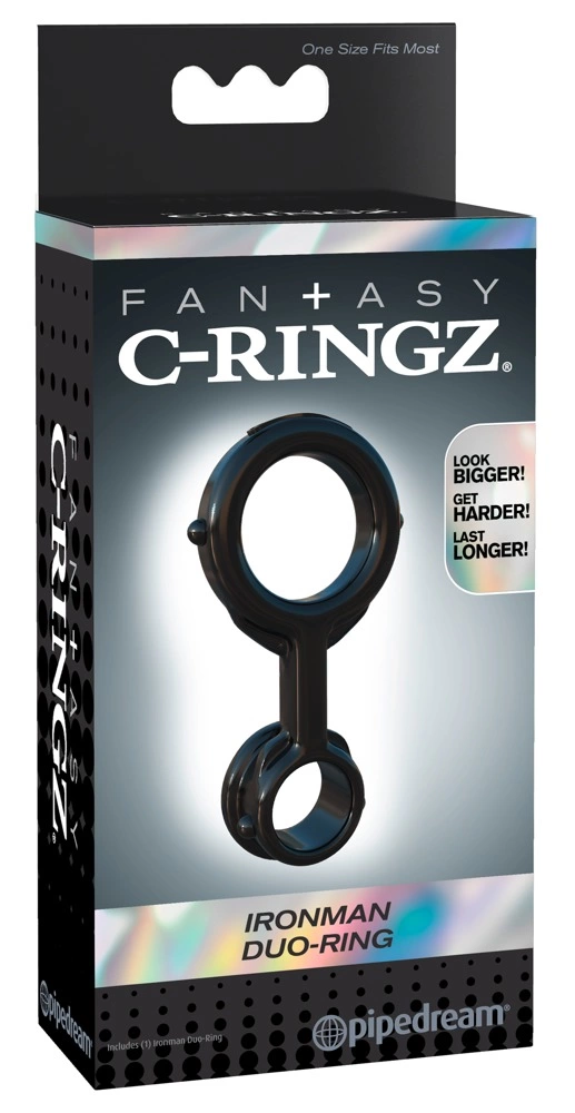 Fantasy C-Ringz- Pierścień Penisowo-Jądrowy Czarny