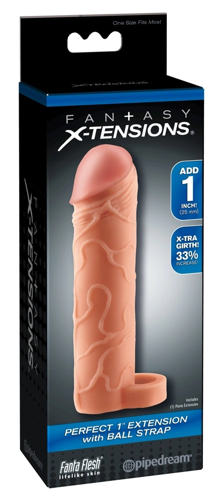 Fantasy X-Tensions - Nakładka Na Penisa 33% Większy Penis +2.5cm Cielisty