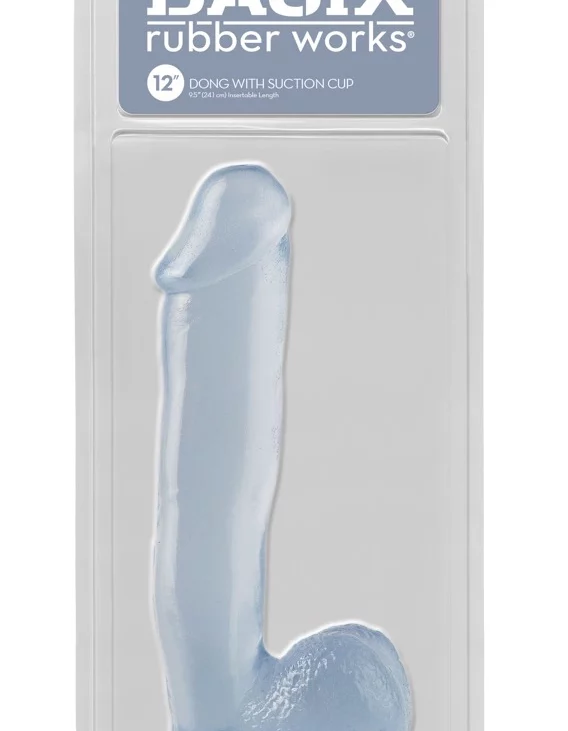 Basix - Realistyczne Dildo Z Jądrami Przezroczyste 31 Cm