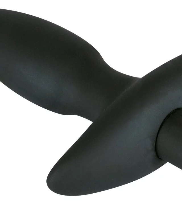 Wibrująca Wtyczka Analna Z Uchwytem Mała(13cm) - Black Velvets