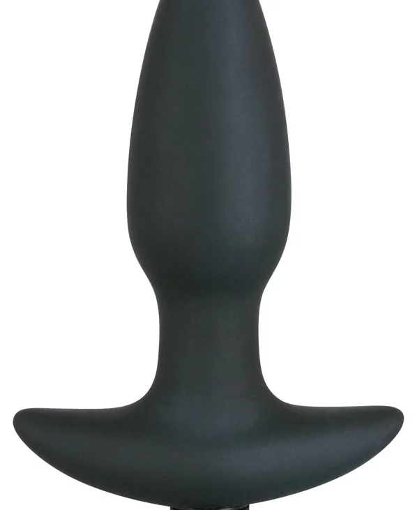 Wibrująca Wtyczka Analna Z Uchwytem Średnia(15cm) - Black Velvets