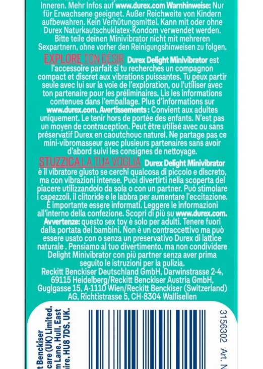 Durex Delight - Cichy Mini Wibrator 9cm