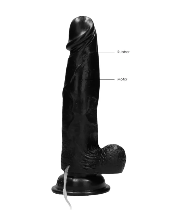 RealRock - Wibrujące realistyczne dildo z jądrami - z pilotem 20 cm