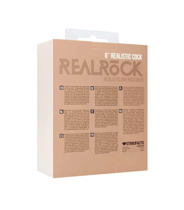 RealRock - Realistyczne dildo z jądrami 15 cm