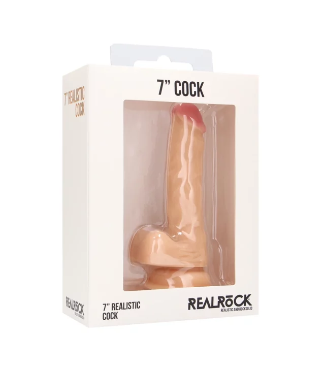 RealRock - Realistyczne dildo z jądrami 18 cm