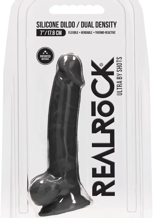 RealRock - Silikonowe dildo z jądrami 18 cm