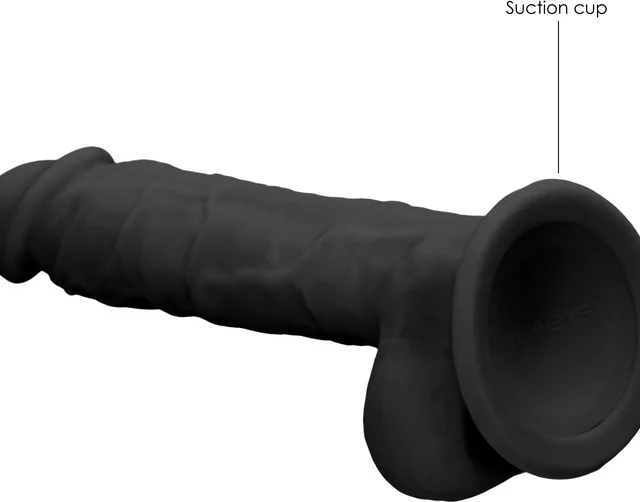 RealRock - Silikonowe dildo z jądrami 18 cm