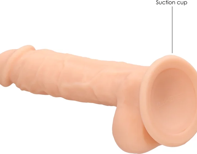 RealRock - Silikonowe dildo z jądrami 18 cm