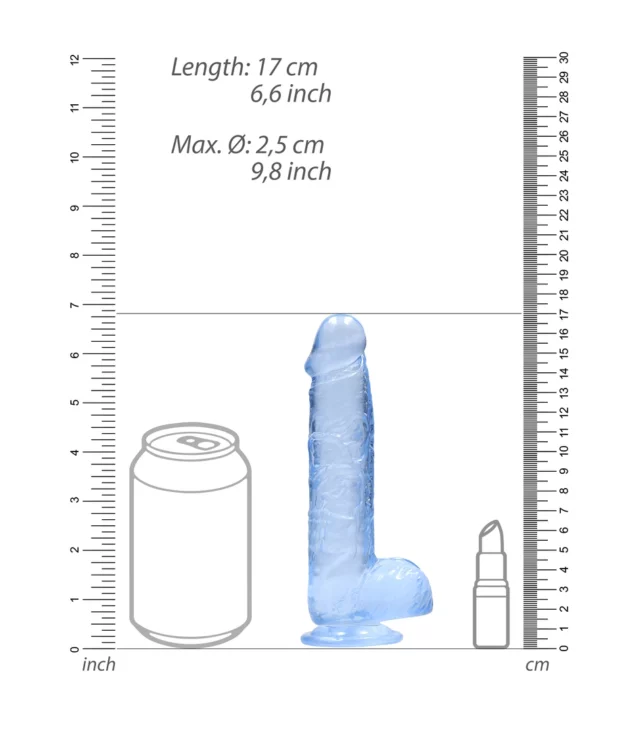 RealRock - Realistyczne dildo z jądrami 15 cm