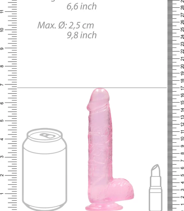 RealRock - Realistyczne dildo z jądrami 15 cm