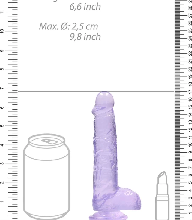 RealRock - Realistyczne dildo z jądrami 15 cm