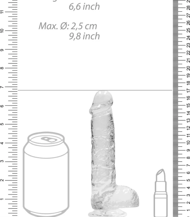 RealRock - Realistyczne dildo z jądrami 15 cm