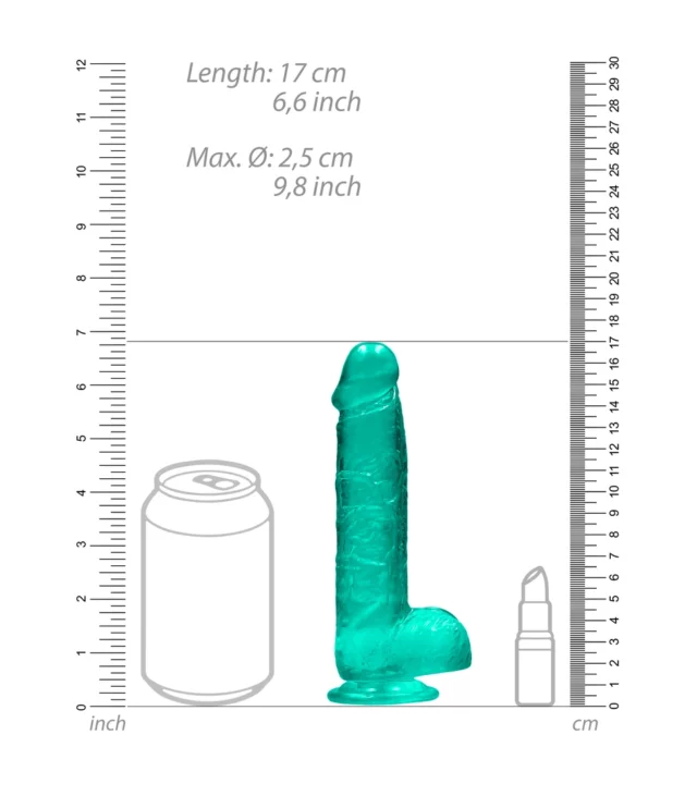 RealRock - Realistyczne dildo z jądrami 15 cm