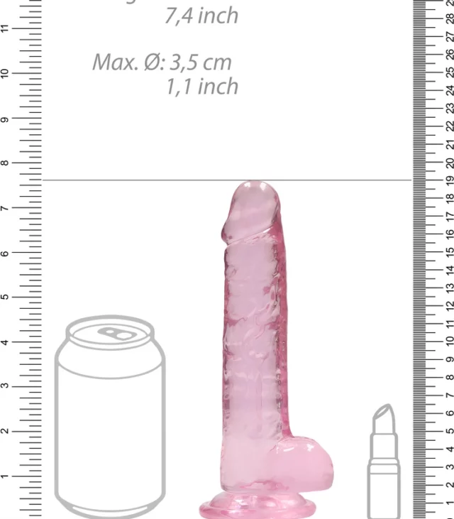 RealRock - Realistyczne dildo z jądrami 18 cm