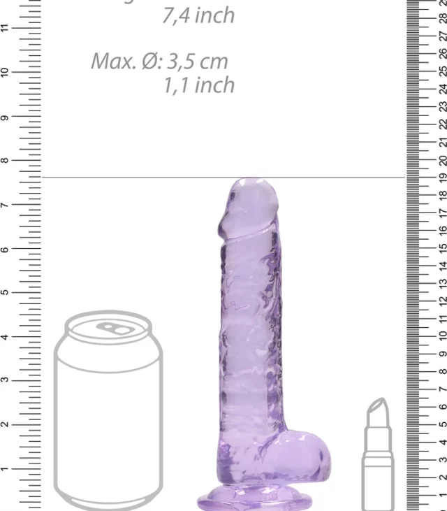 RealRock - Realistyczne dildo z jądrami 18 cm