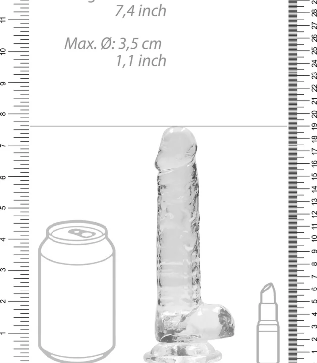 RealRock - Realistyczne dildo z jądrami 18 cm