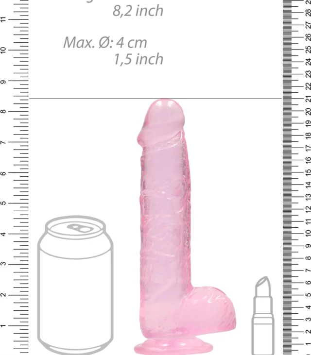 RealRock - Realistyczne dildo z jądrami 21 cm