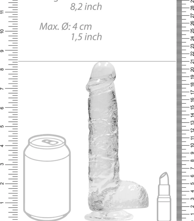 RealRock - Realistyczne dildo z jądrami 21 cm