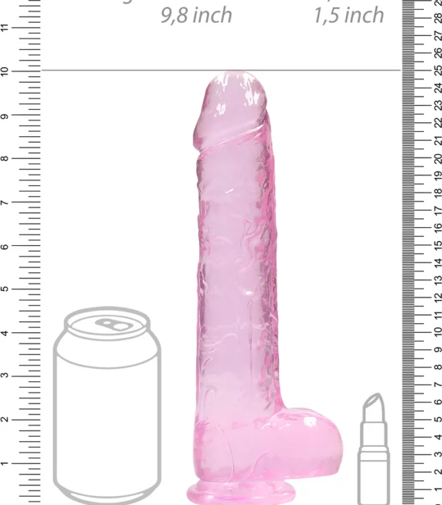 RealRock - Realistyczne dildo z jądrami 23 cm