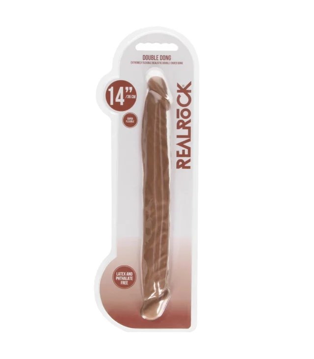 RealRock - Podwójne wygięte dildo - bardzo długie 36cm