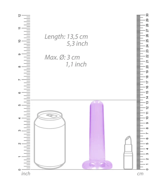 RealRock - Dildo z przyssawką proste 13,5 cm