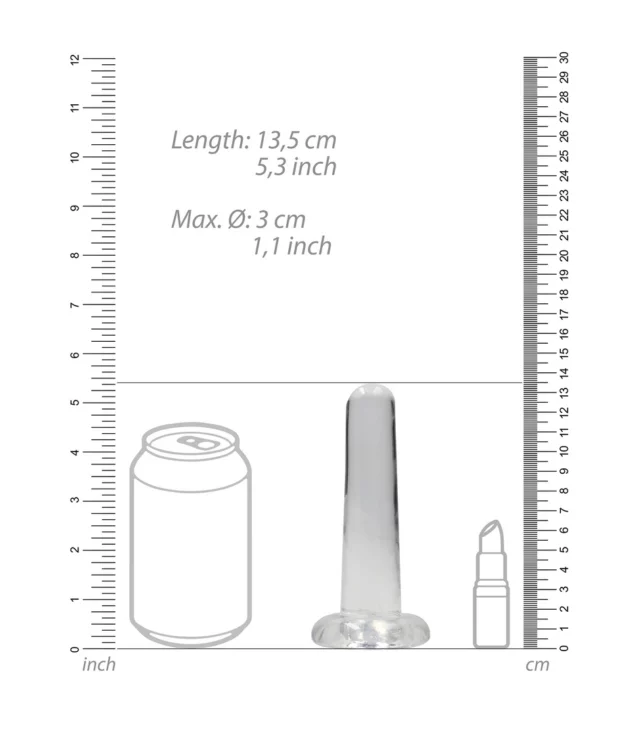 RealRock - Dildo z przyssawką proste 13,5 cm