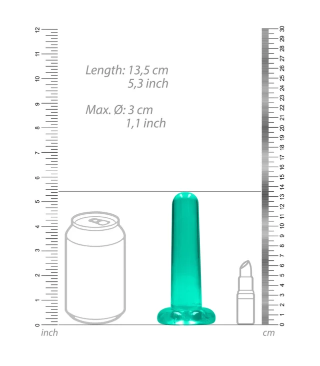 RealRock - Dildo z przyssawką proste 13,5 cm