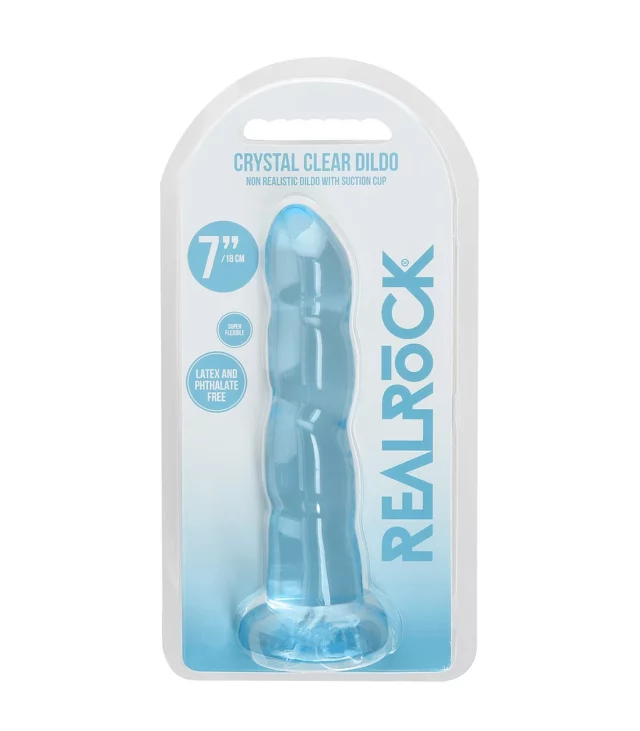 RealRock - Dildo z przyssawką karbowane 17 cm