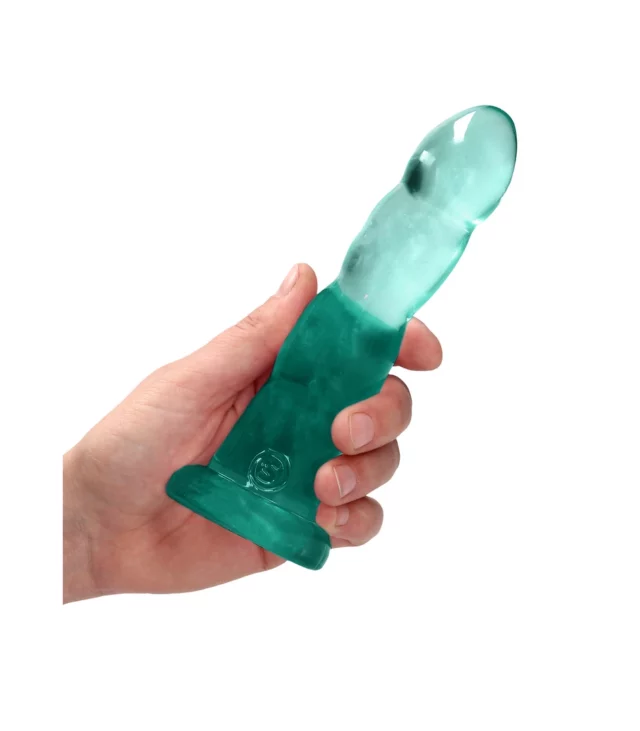 RealRock - Dildo z przyssawką karbowane 17 cm