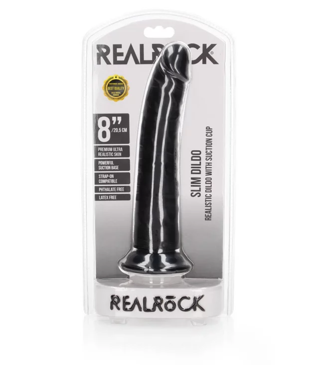 RealRock - Cienkie realistyczne dildo z przyssawką 20,5 cm