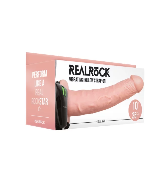 RealRock - Wibrator - dildo na pasku 24,5 cm