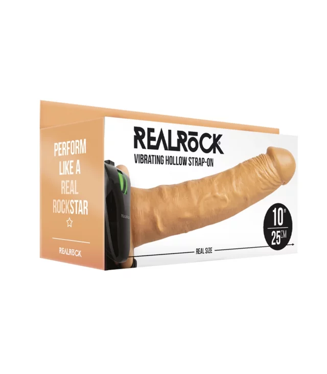 RealRock - Wibrator - dildo na pasku 24,5 cm