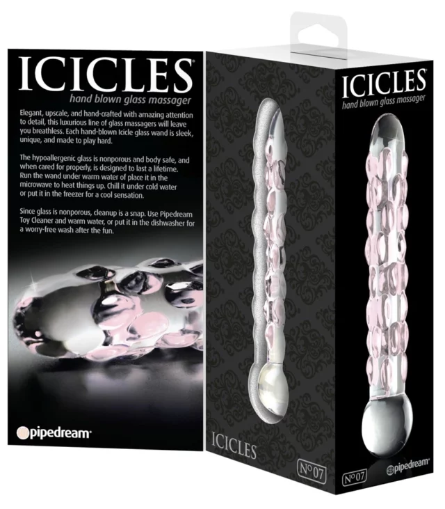 Icicles - Ekskluzywne Szklane Dildo Z Wypustkami