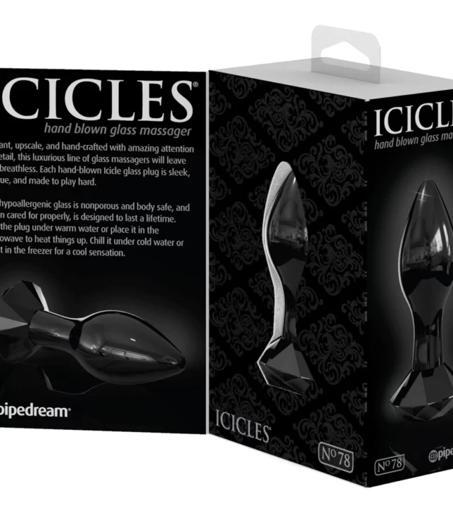 Icicles - Szklany Korek Analny W Kształcie Stożka