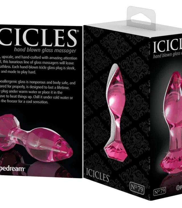 Icicles - Szklany Korek Analny W Kształcie Stożka