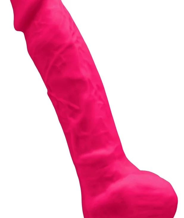 Silexd - Realistyczne Dildo Z Żyłami Żołędziem I Jądrami Różowe 17.5cm