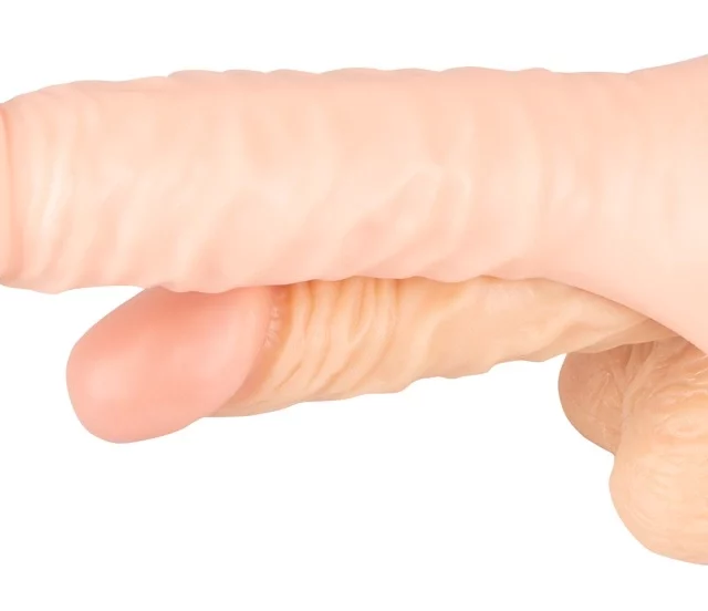 Realistixxx - Pierścień Na Penisa Z Naturalnym Dildo 18 Cm