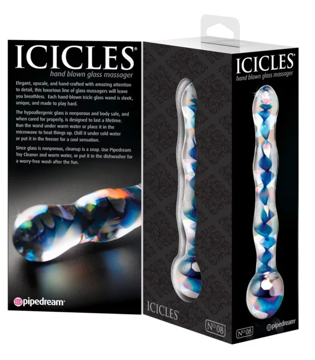 Icicles - Ręcznie Wykonane Ekskluzywne Szklane Dildo